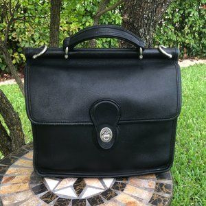 Vintage Coach Willis Station Black Bag 9927